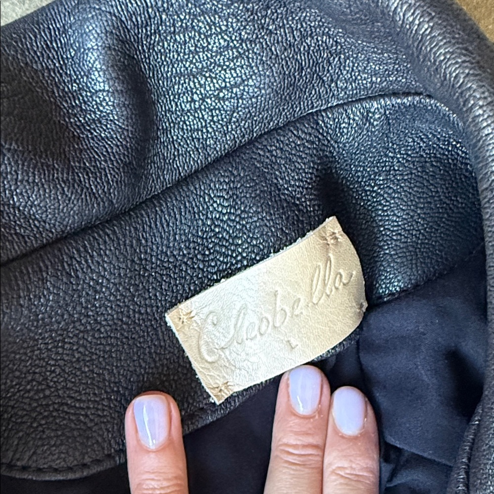Cleobella Black Leather Moto Jacket - Picture 4 of 6